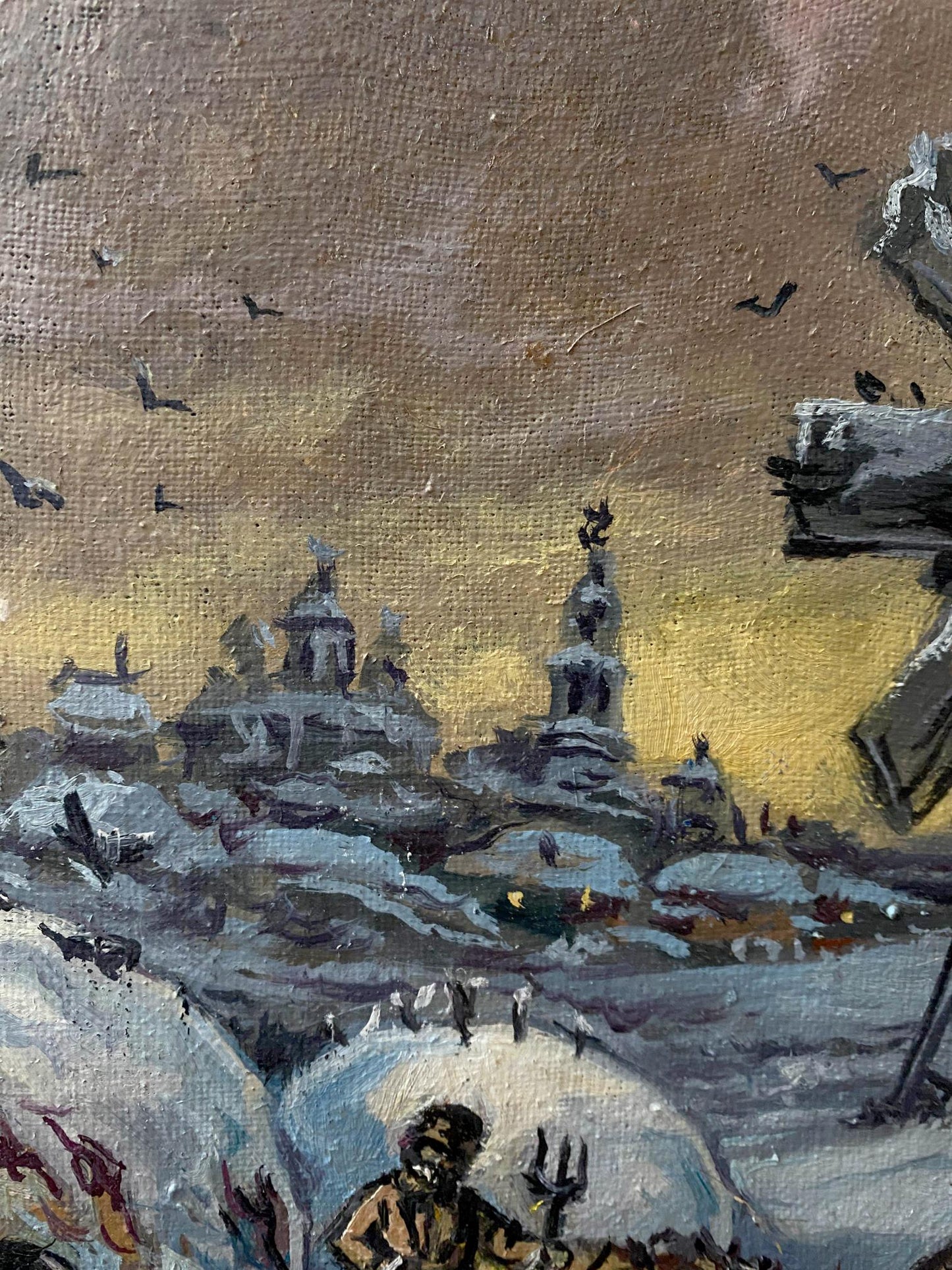 oil winter painting