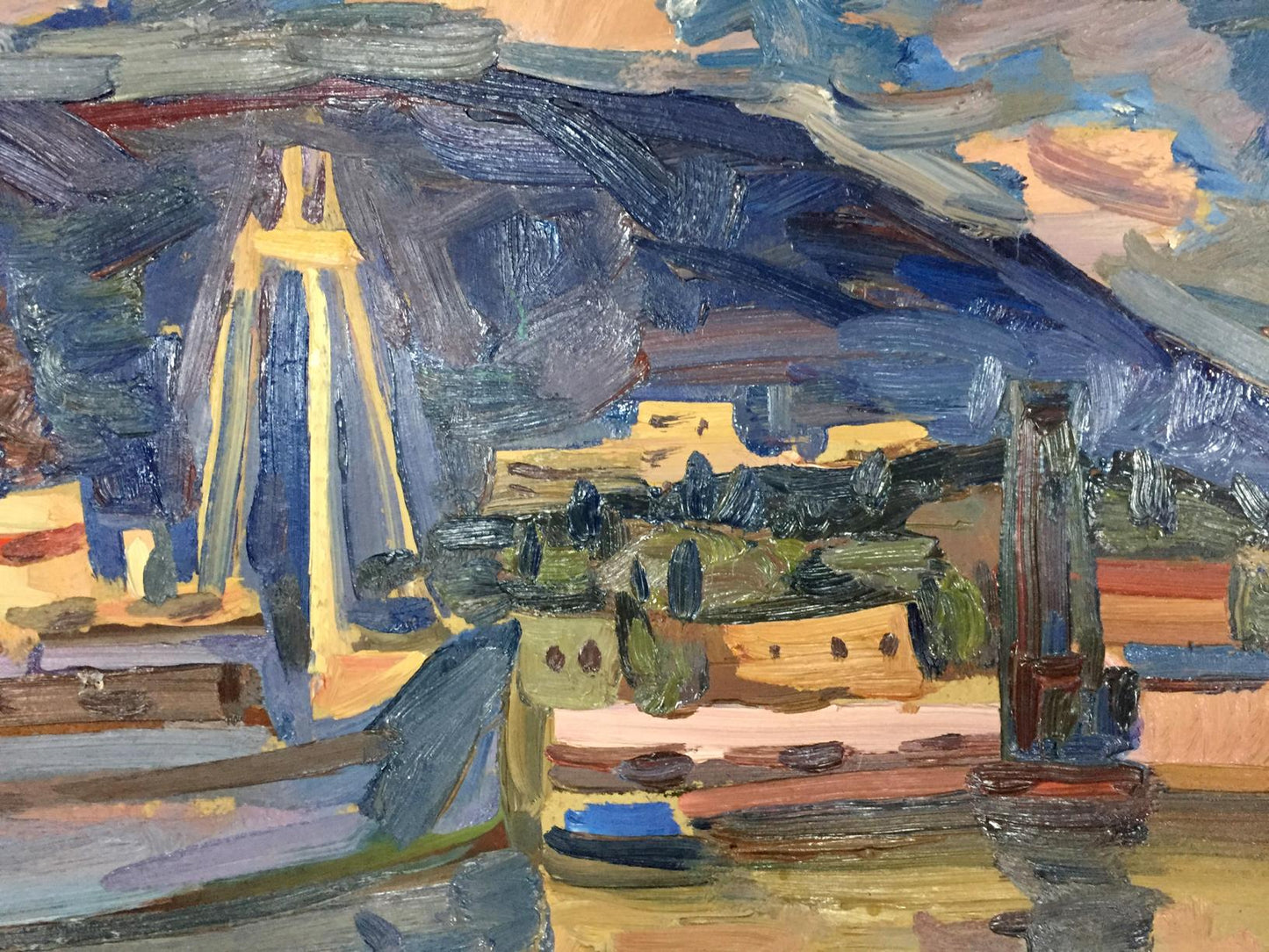 Oil painting In the port Karelin Vyacheslav Dmitrievich