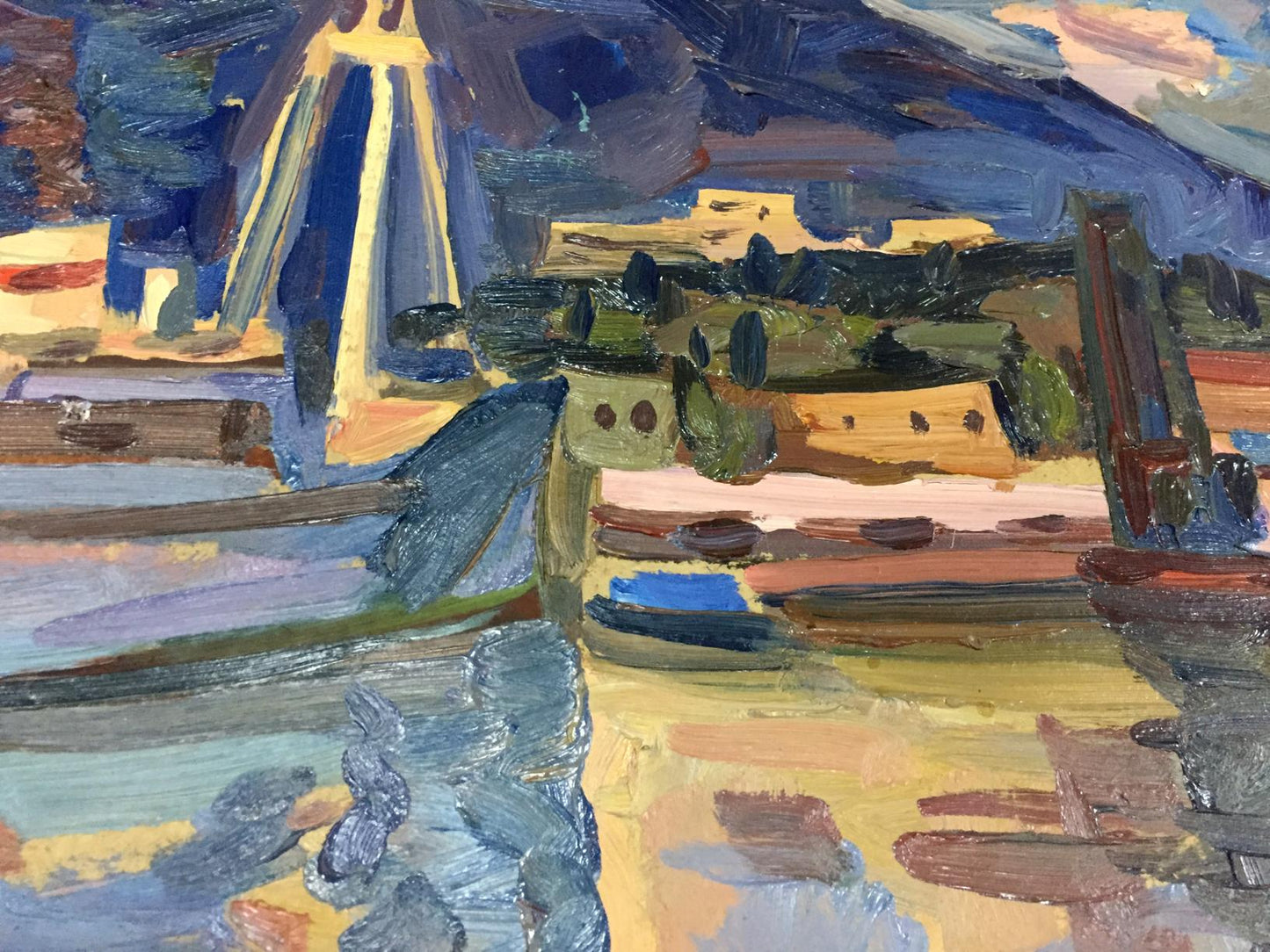 Oil painting In the port Karelin Vyacheslav Dmitrievich