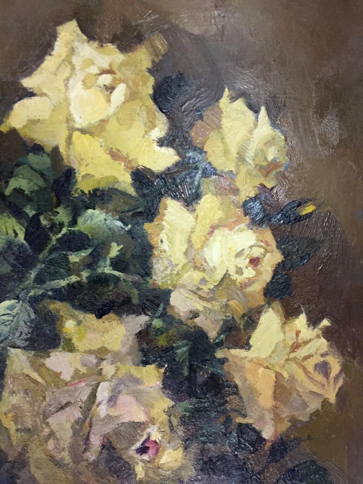 Oil painting Yellow roses Vol'shteyn Moisey L'vovich