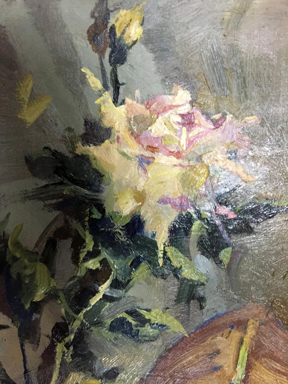 Oil painting Yellow roses Vol'shteyn Moisey L'vovich