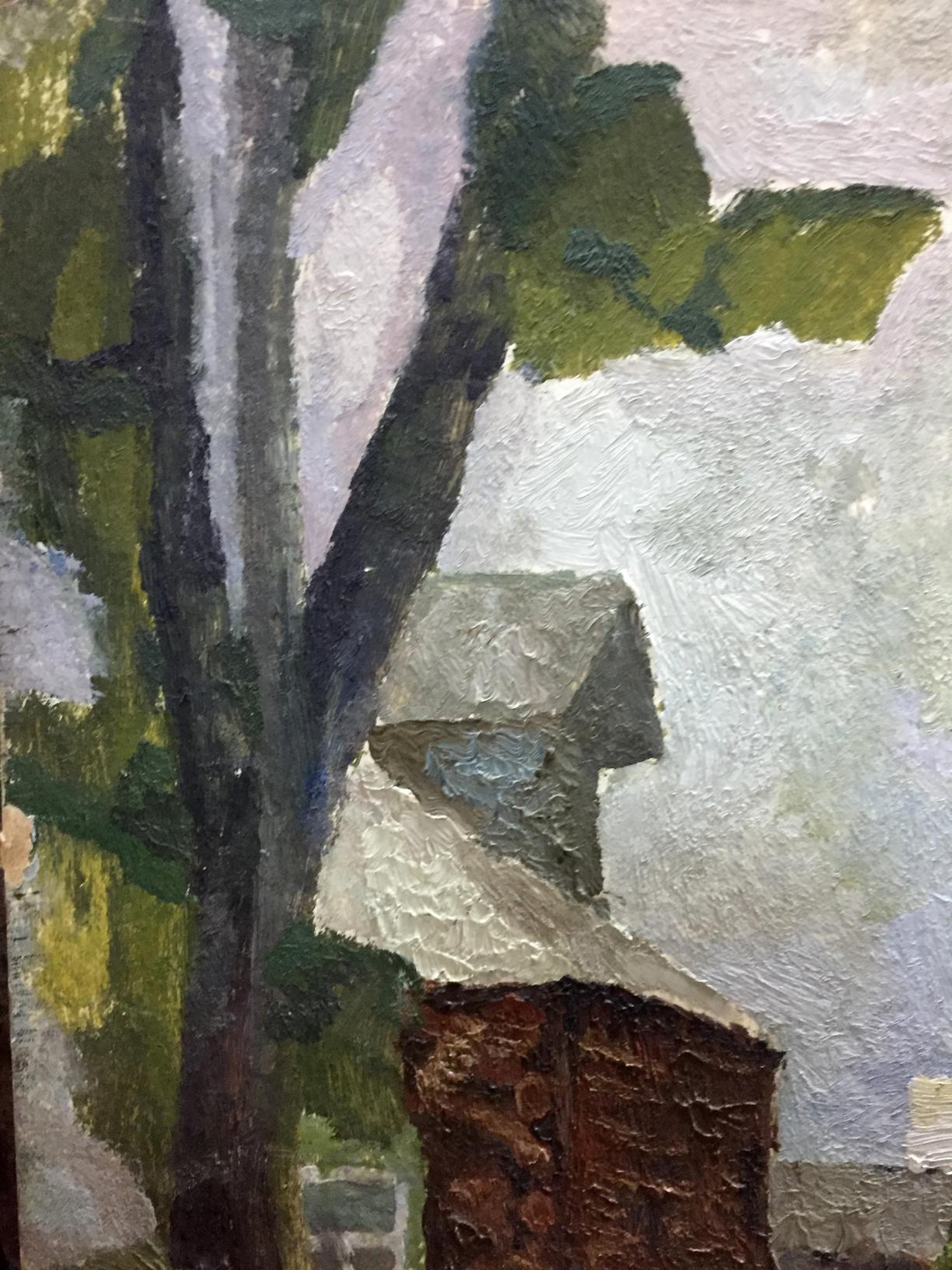 Oil painting Rural landscape Dulfan Lucien Veniaminovich