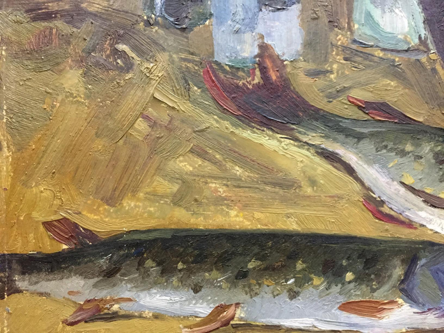 Oil artwork "Still Life with Fish" by Adam Zakharovich Katz