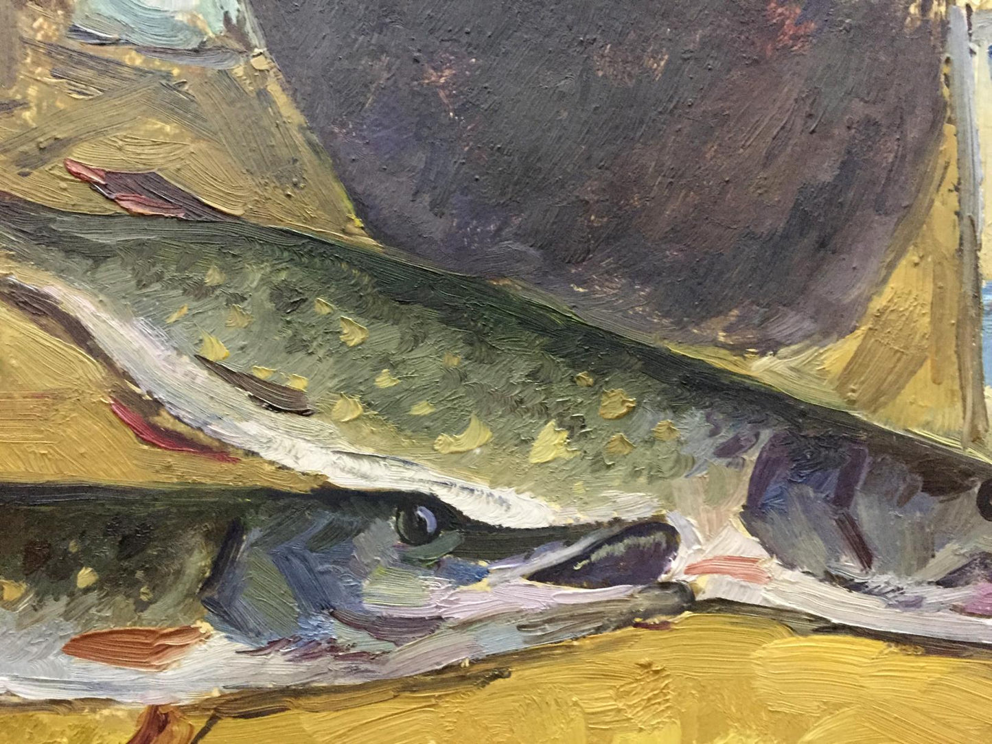 Adam Zakharovich Katz's oil painting "Still Life with Fish"