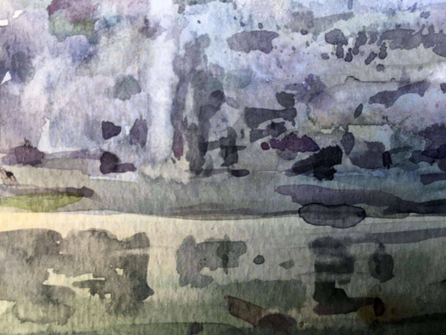 Watercolor painting Autumn mountains Viktor Mikhailichenko