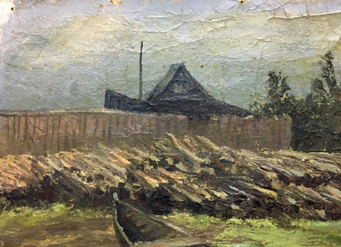 Oil painting Country life Alexander Georgievich Cherkass