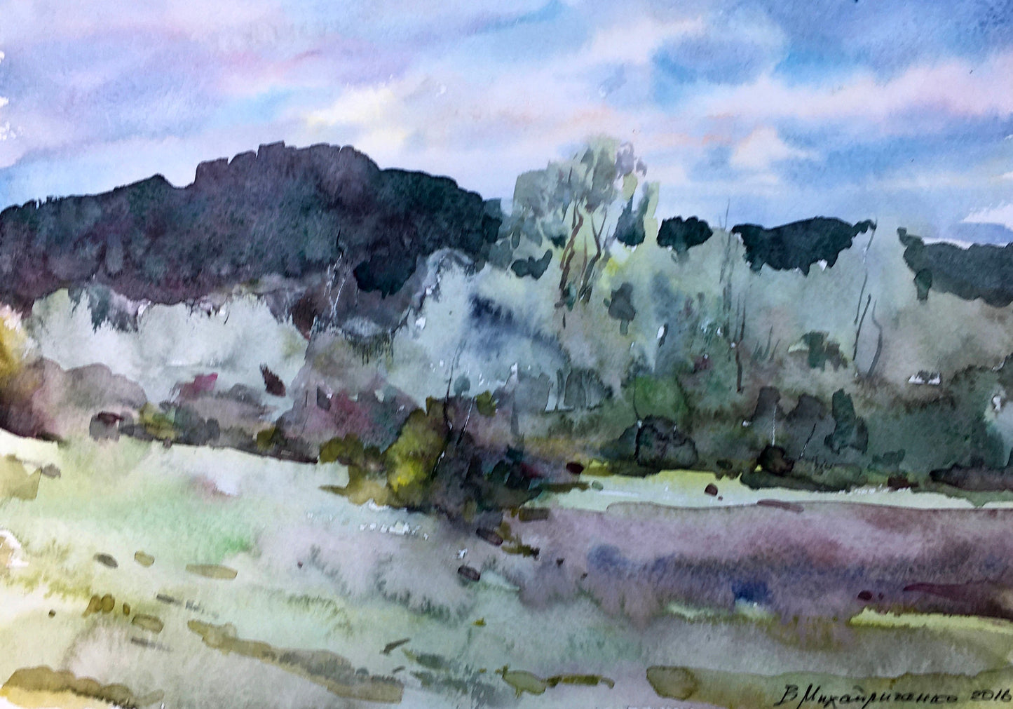 Watercolor painting Spring Viktor Mikhailichenko