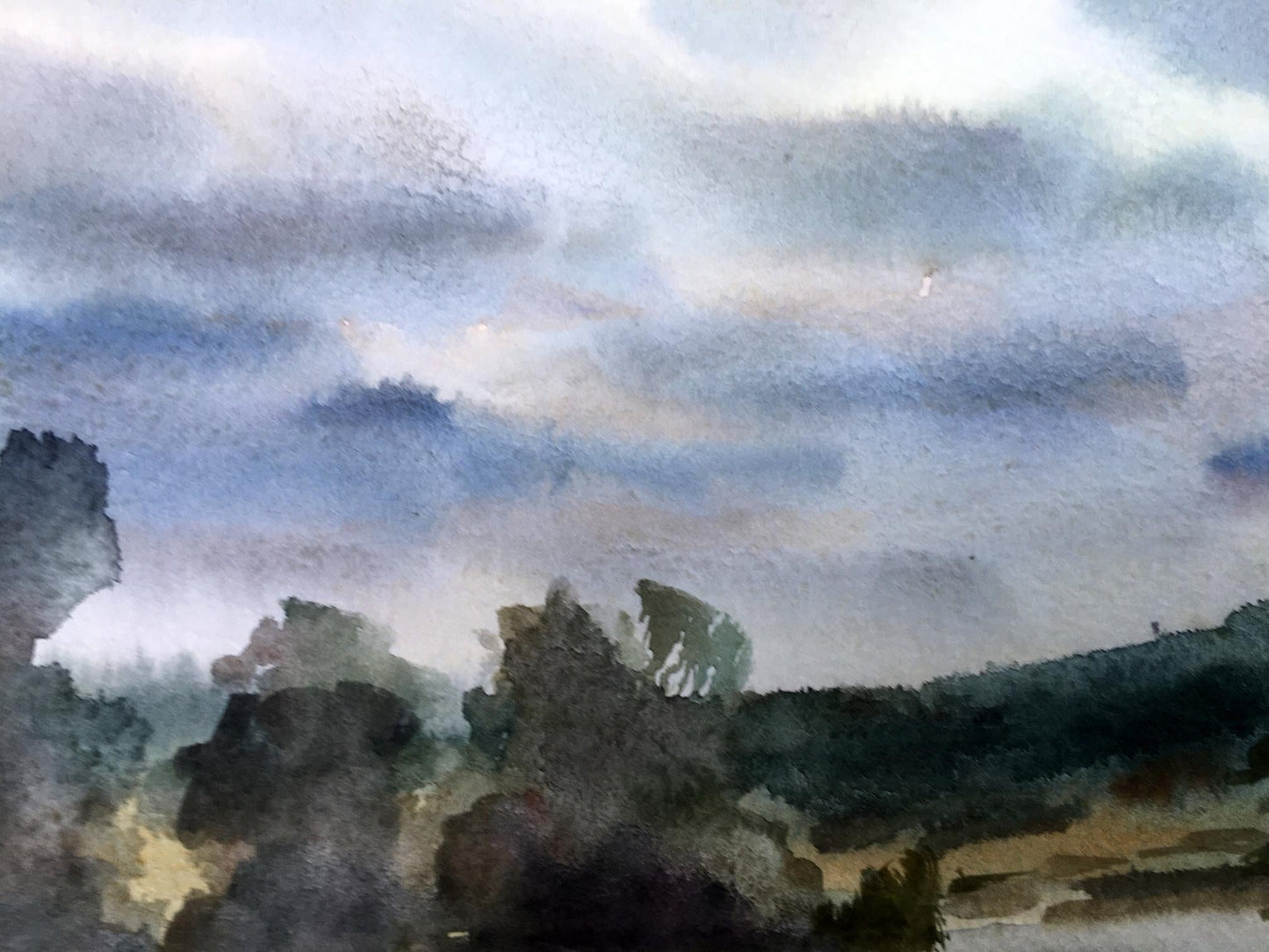 Watercolor painting Before the rain Viktor Mikhailichenko