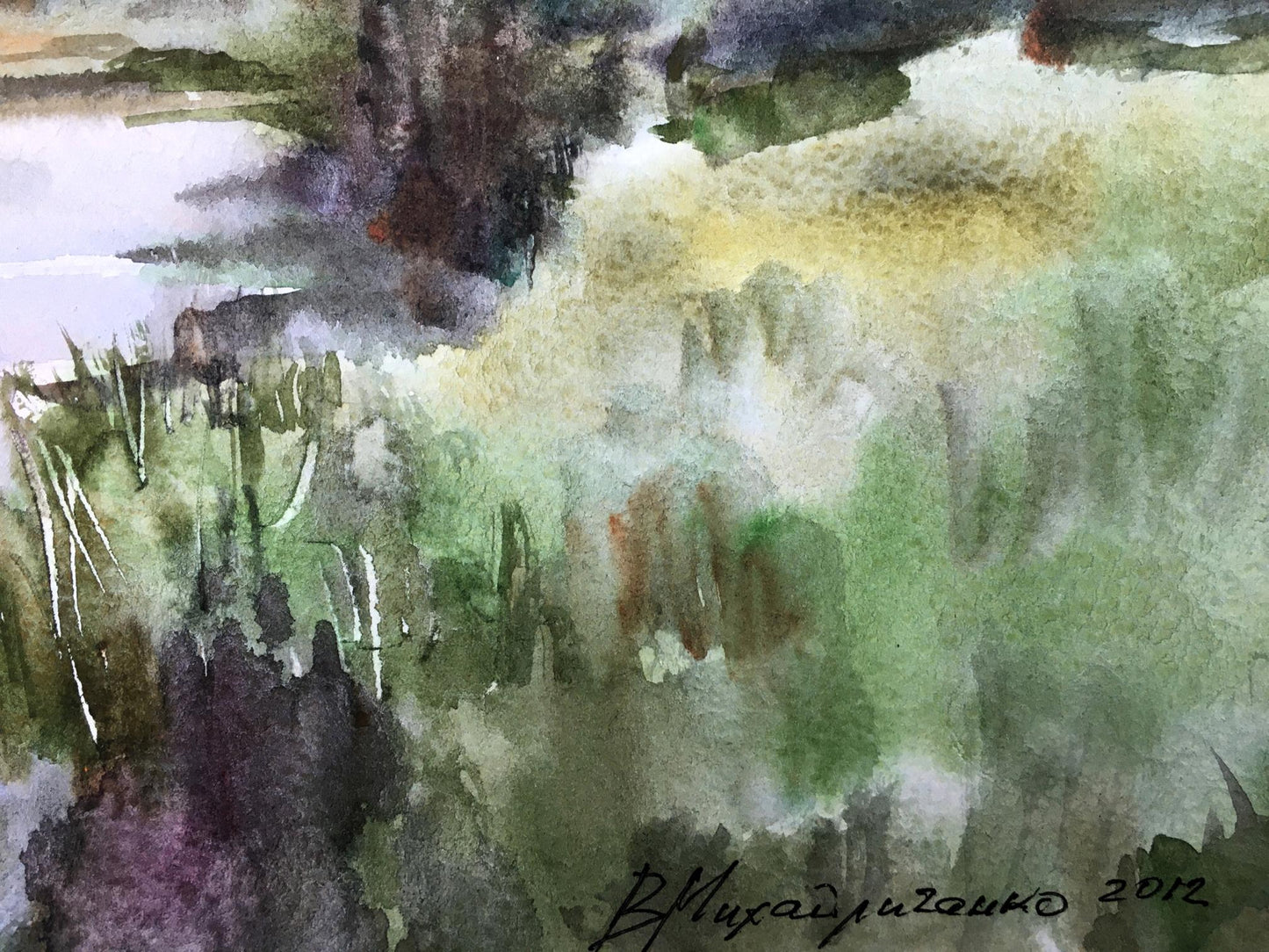 Watercolor painting Before the rain Viktor Mikhailichenko