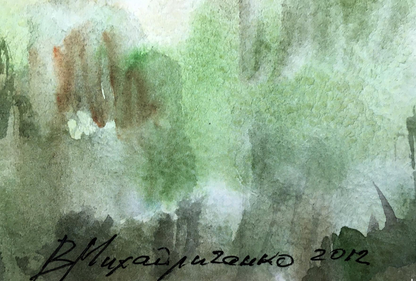 Watercolor painting Before the rain Viktor Mikhailichenko