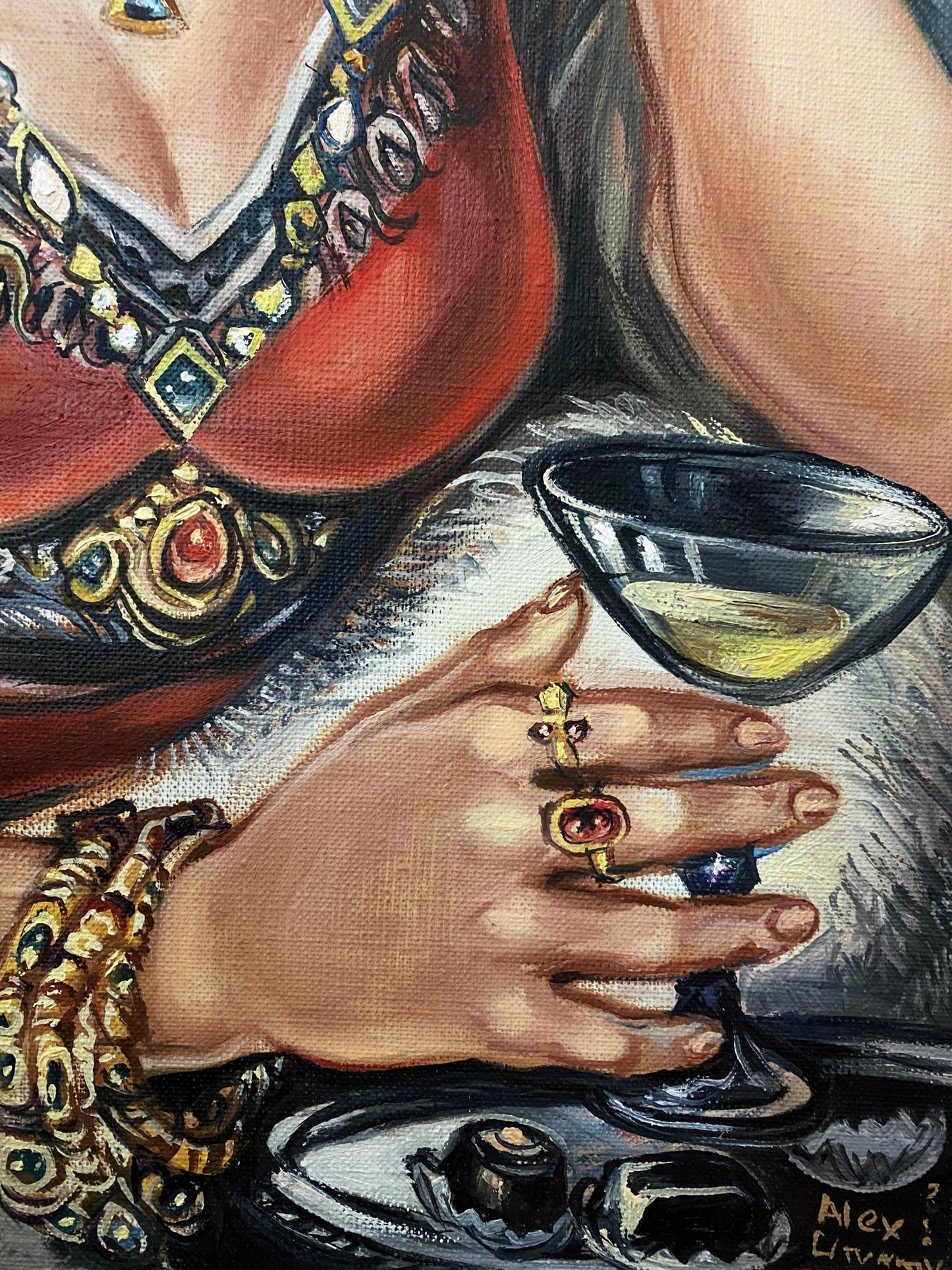 oil portrait painting