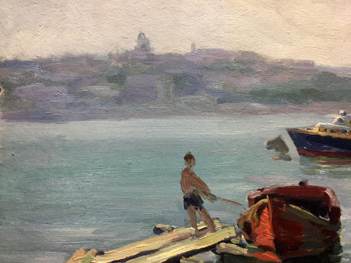 Oil painting In the Sevastopol Bay Kolomoitsev Petr Mikhailovich