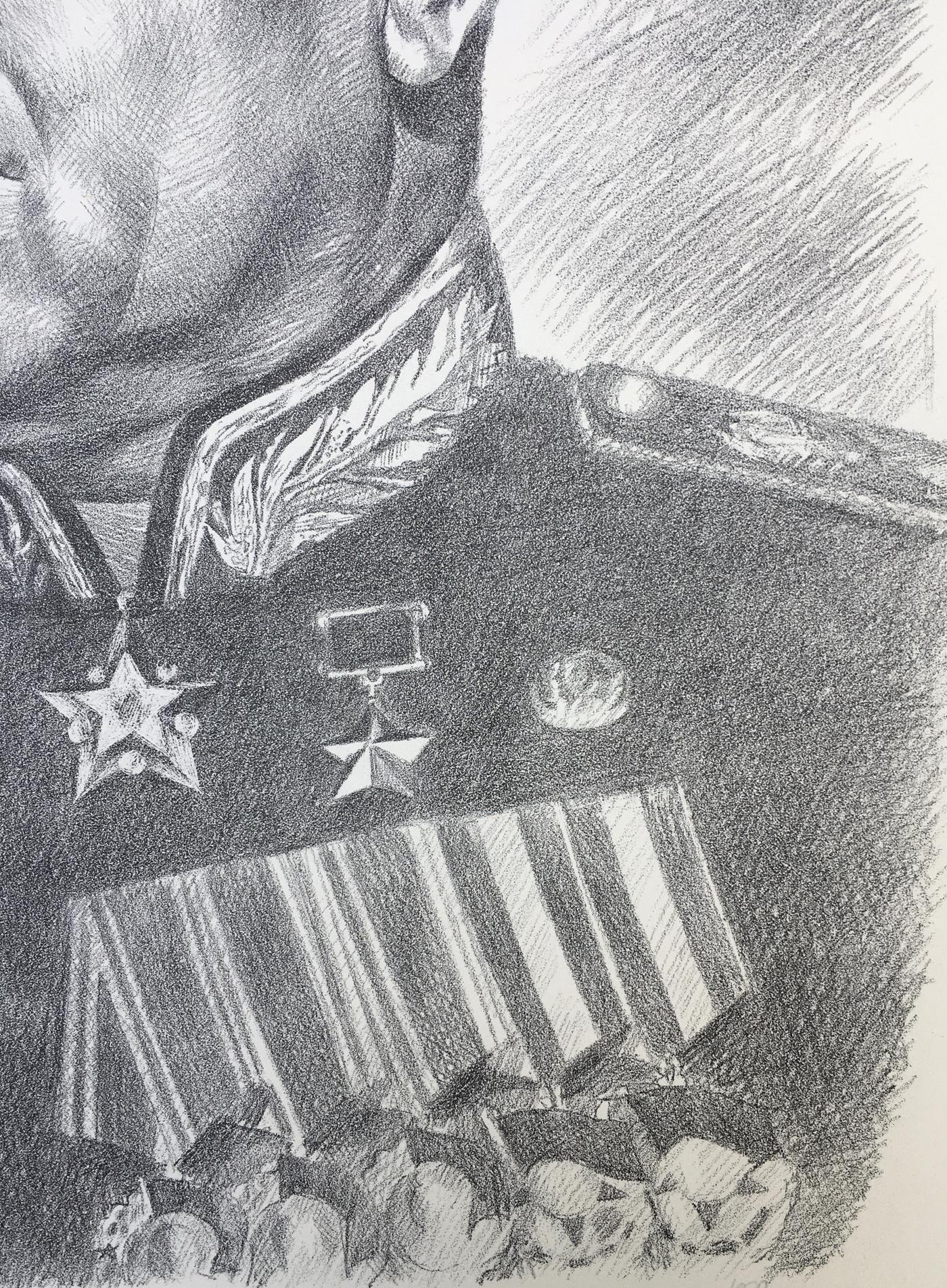 Pencil painting Eremenko Andrey Ivanovich Litvinov Alexandr Arkad'yevich