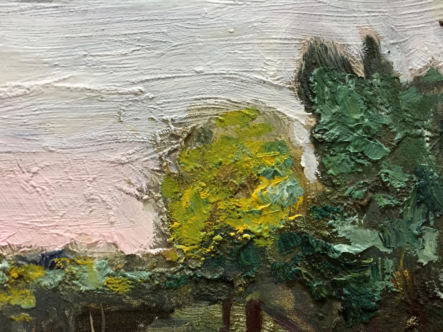 Oil painting People by the river Fedir Zotykovych Konovalyuk