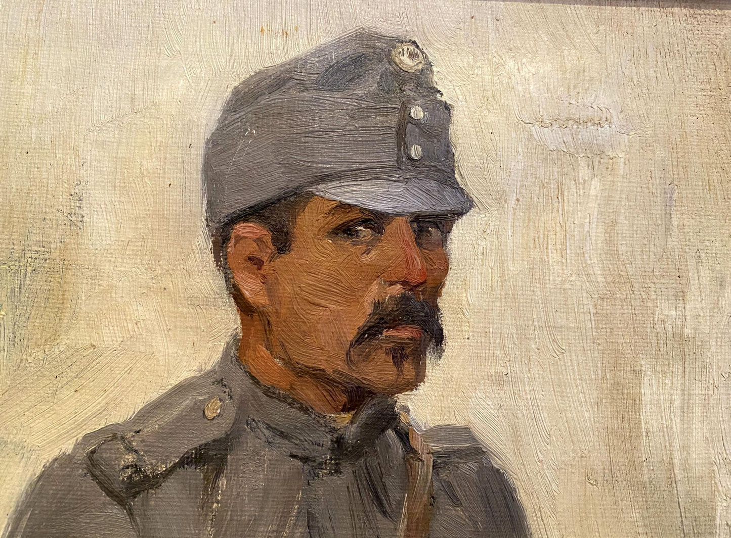 Oil painting Hungarian soldier Ivan Alekseevich Vladimirov