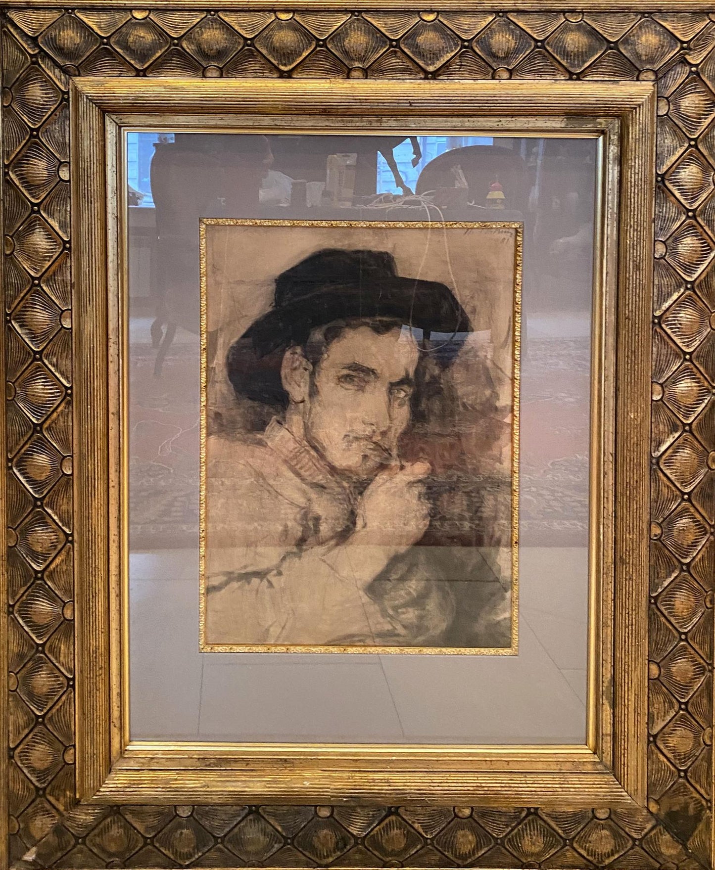 Painting Portrait of a man Ilya Efimovich Repin