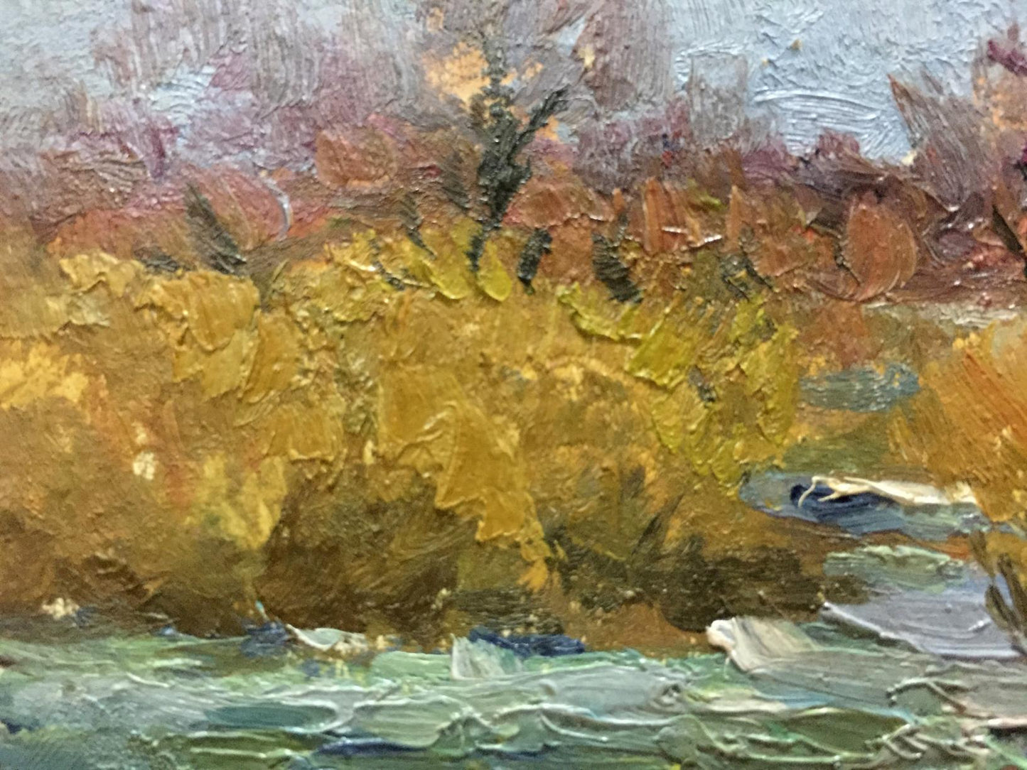Oil painting Autumn time Korzh Vladimir Demyanovich