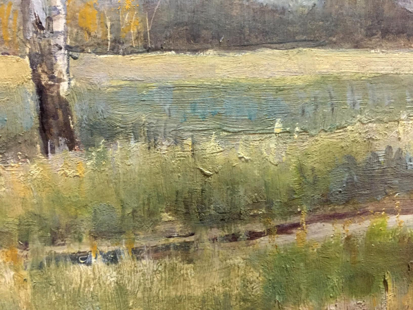 Oil painting Field near the forest Tereshchenko Vasily Alekseevich