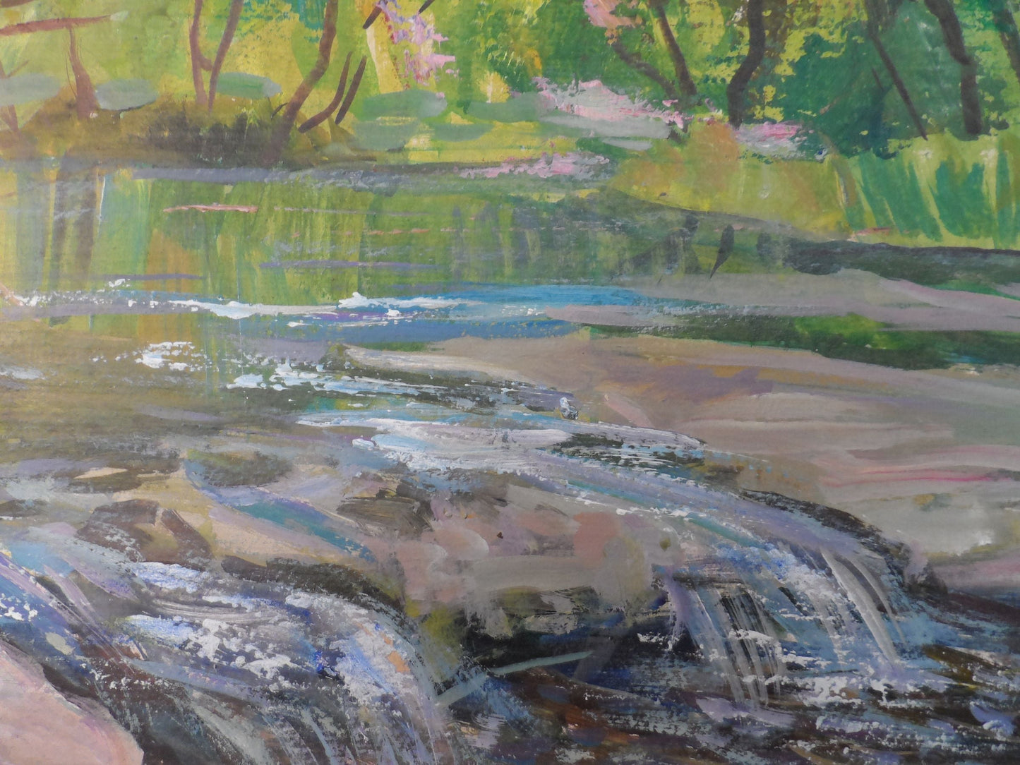 Acrylic painting river