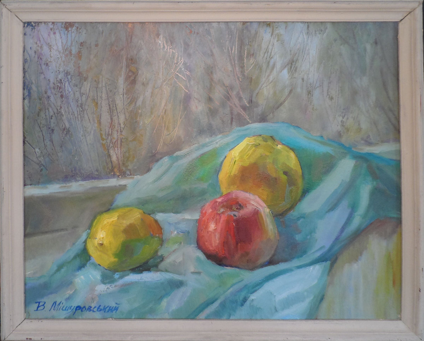 Oil painting Apples on the window Mishurovsky V. V.