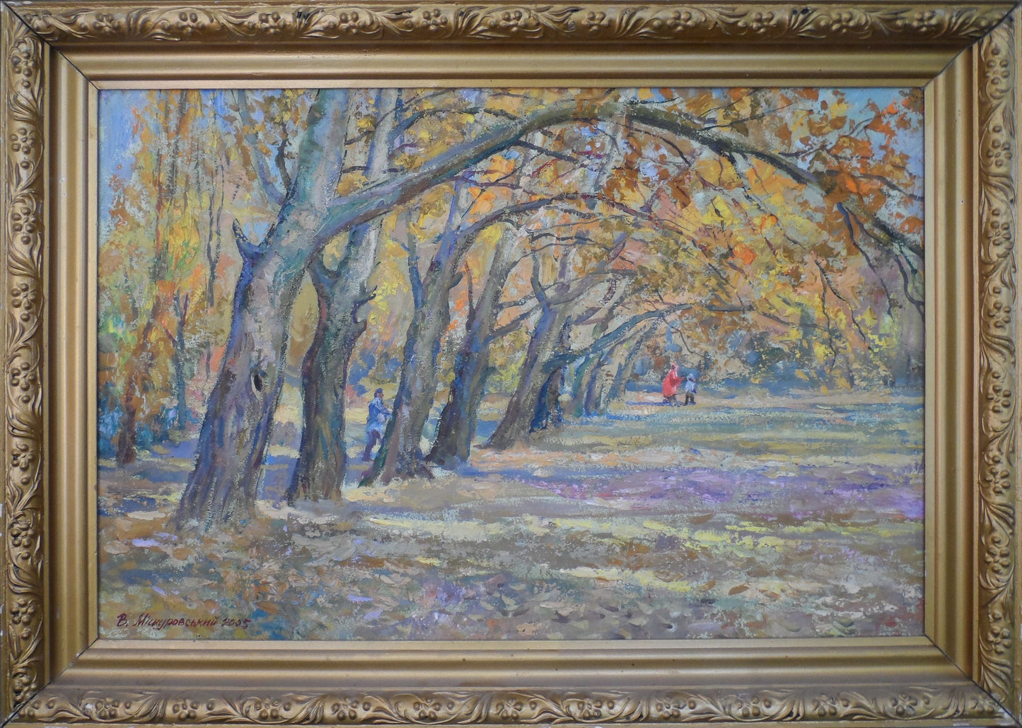 Oil painting Autumn poplars Mishurovsky V. V.