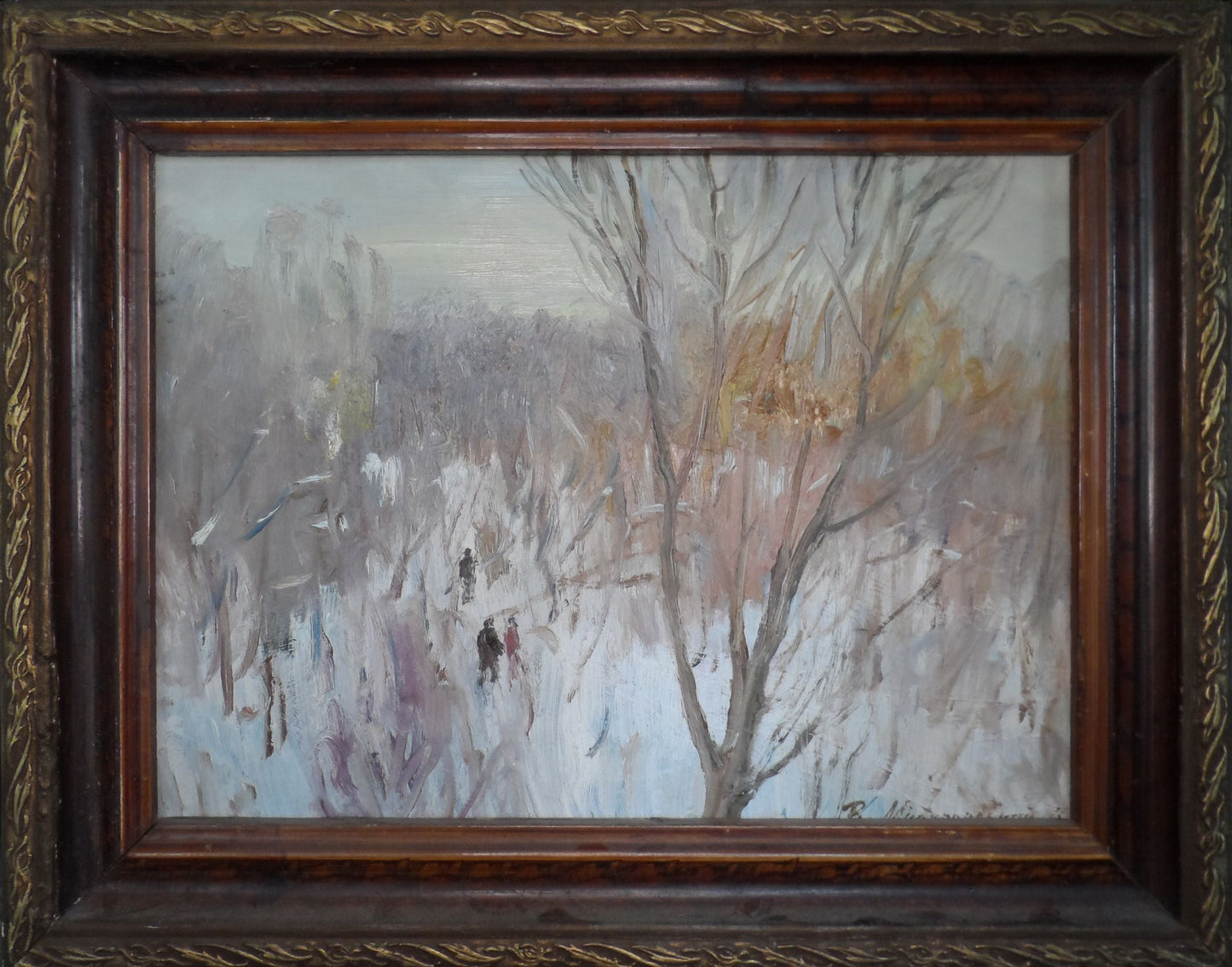 Oil painting The first snow Mishurovsky V. V.