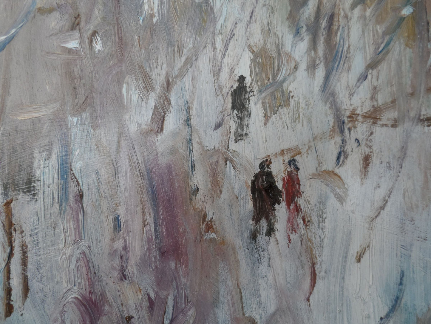Oil painting snow