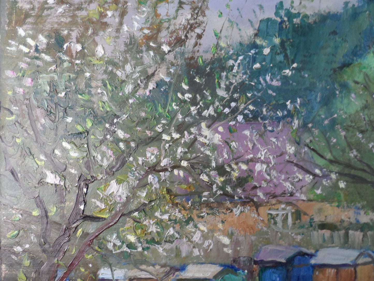 Spring Beehives portrayed in an oil painting by V. V. Mishurovsky