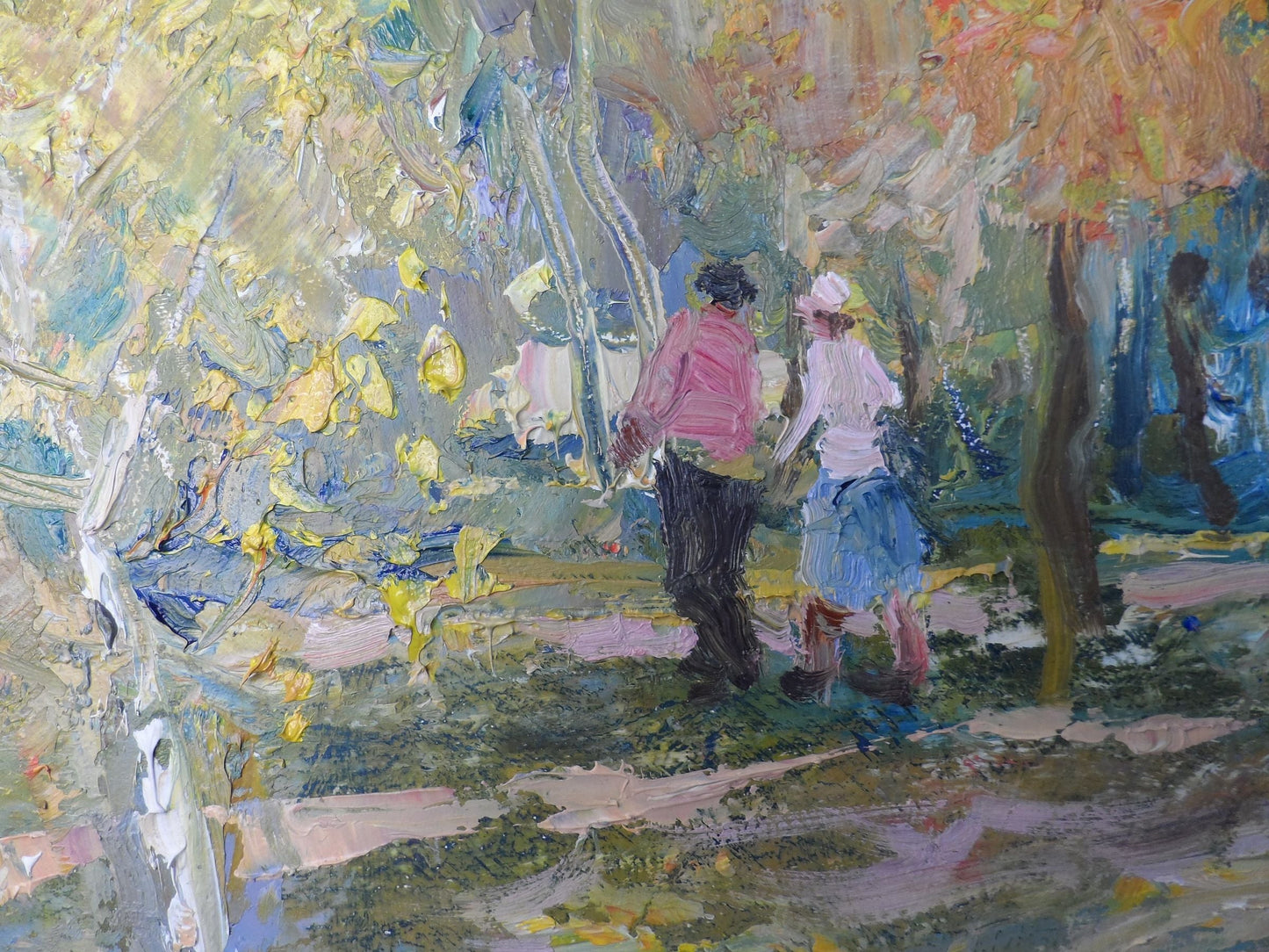 Oil painting Golden autumn