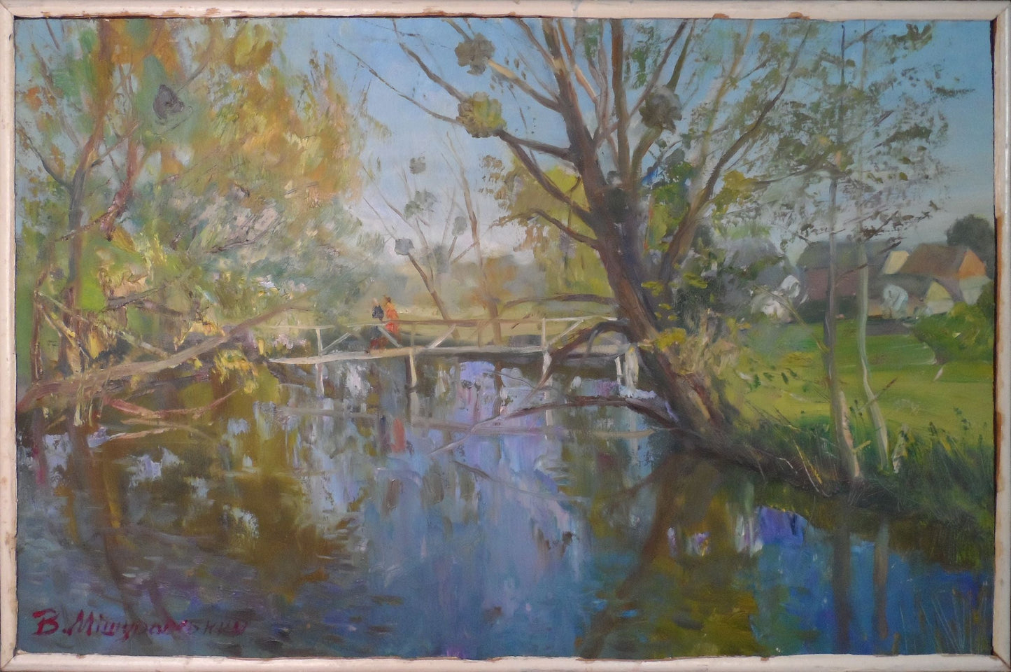 Oil painting Spring on the river Mishurovsky V. V.