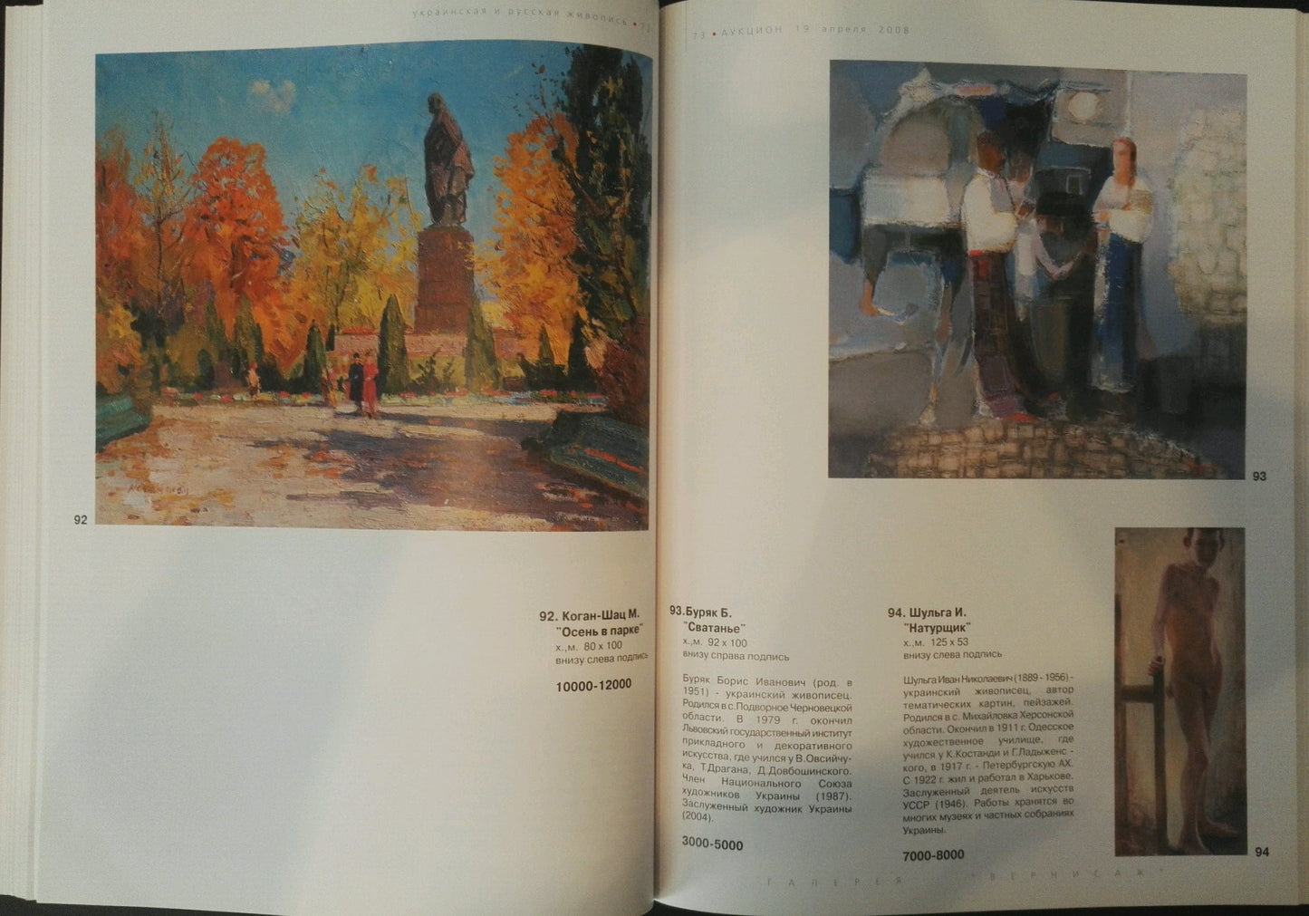 The park portrayed in oil by Matvey Borisovich Kogan-Shats