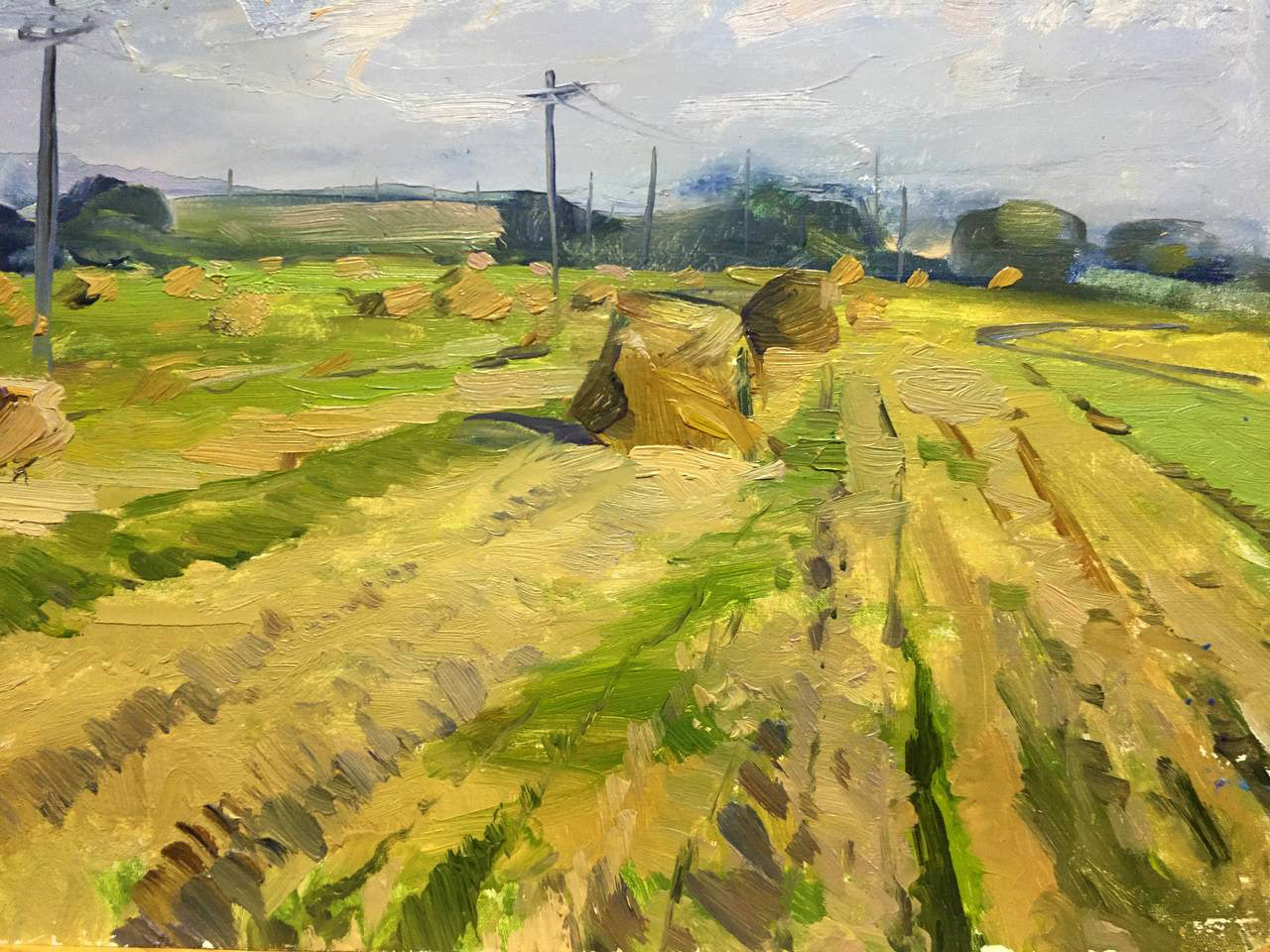 Bloshenko Anatoly Mikhailovich's oil painting captures the essence of a sunny summer day