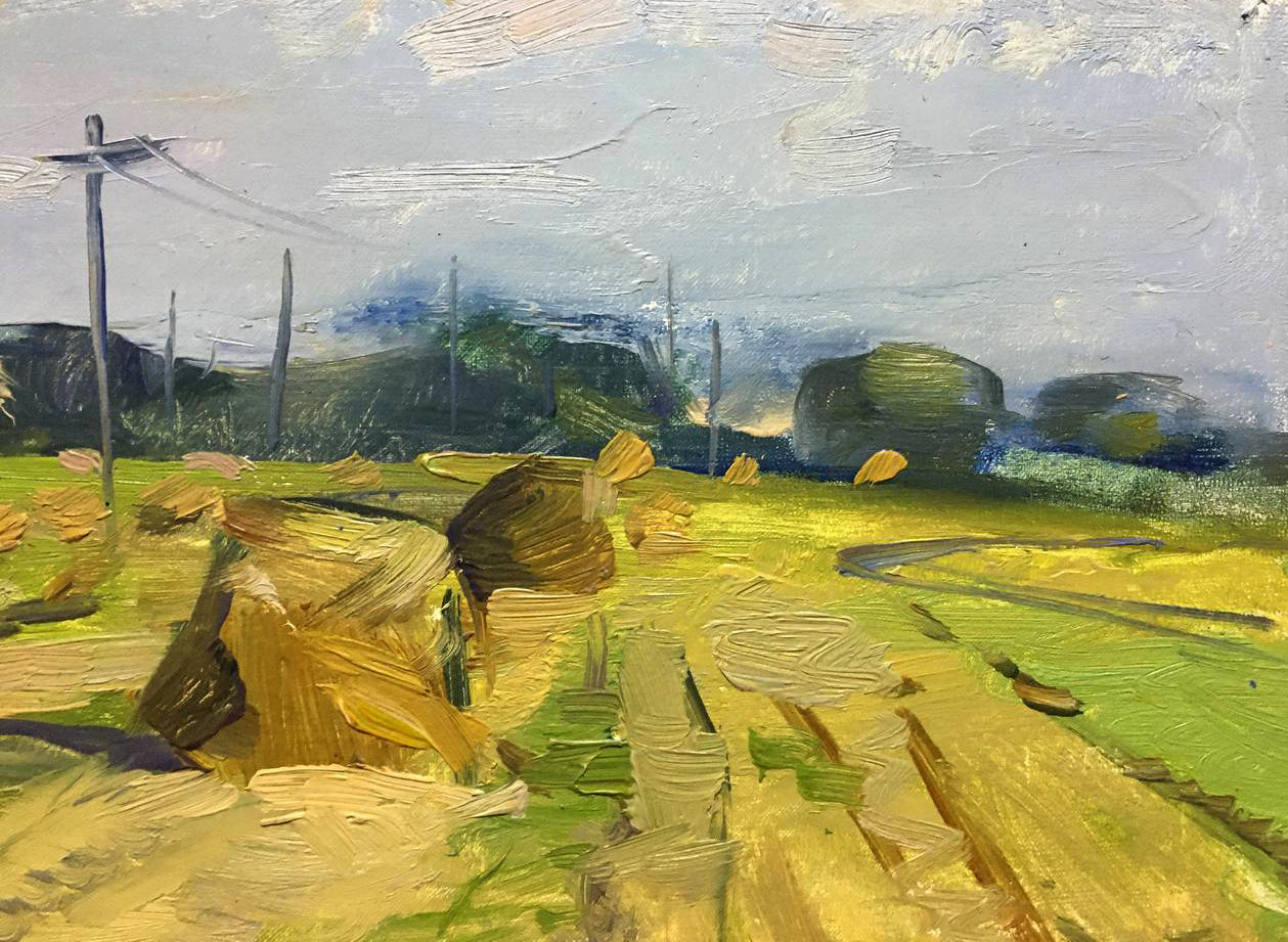 In Bloshenko's painting, the vibrant colors and light evoke the feeling of a summer afternoon