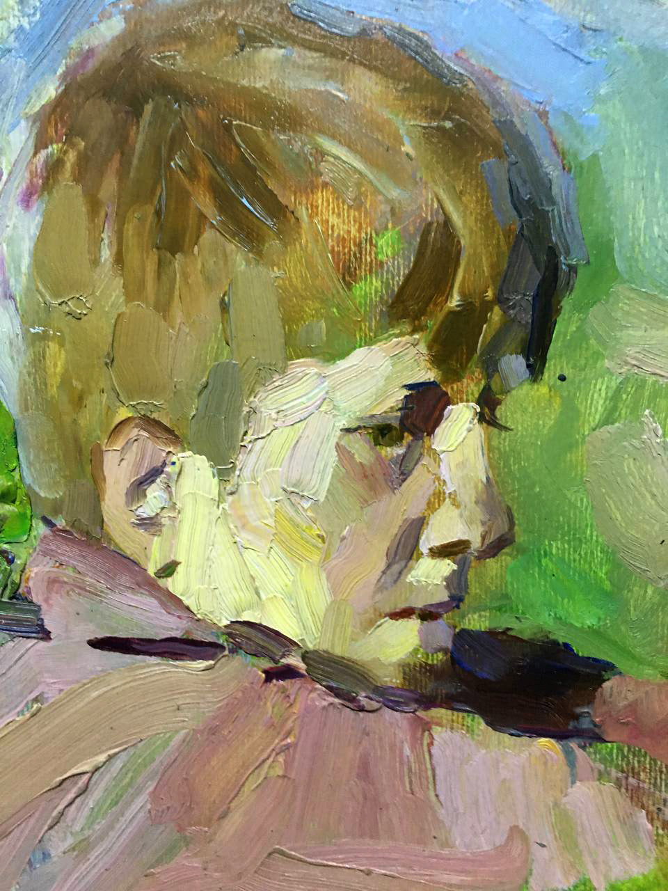 Oil painting Boy portrait Bloshenko Anatoly Mikhailovich