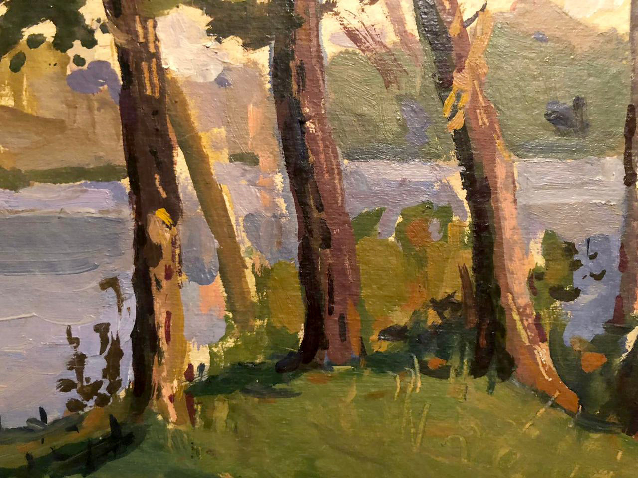 Oil painting On the shore Voloshin Mikhail Polikarpovich