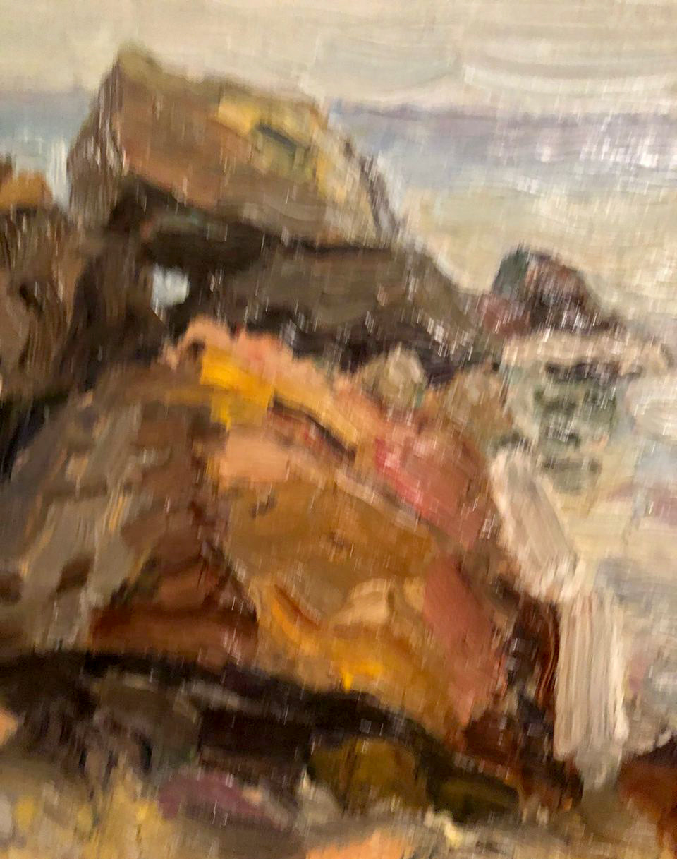 Oil painting Rocky coast Tsyganova