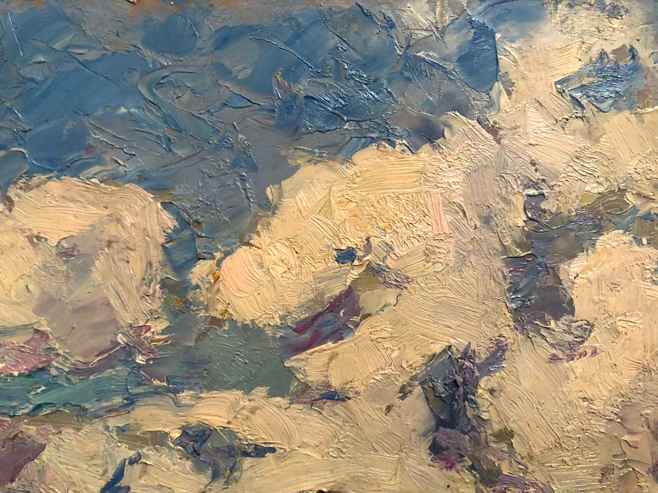 Yakov Alekseevich Kalatsyuk's oil painting of clouds over the mountains of Baikal