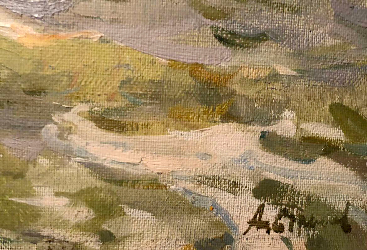 Oil painting Spring sea Strelov Arkady Efimovich