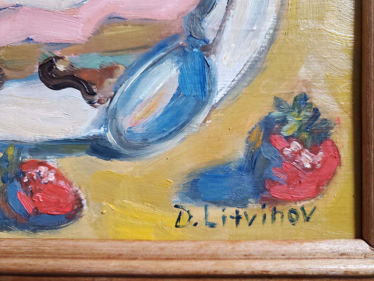 A Sweet Treat by the Shore: Litvinov Daniil Olegovich's Cake on the Beach in Oil
