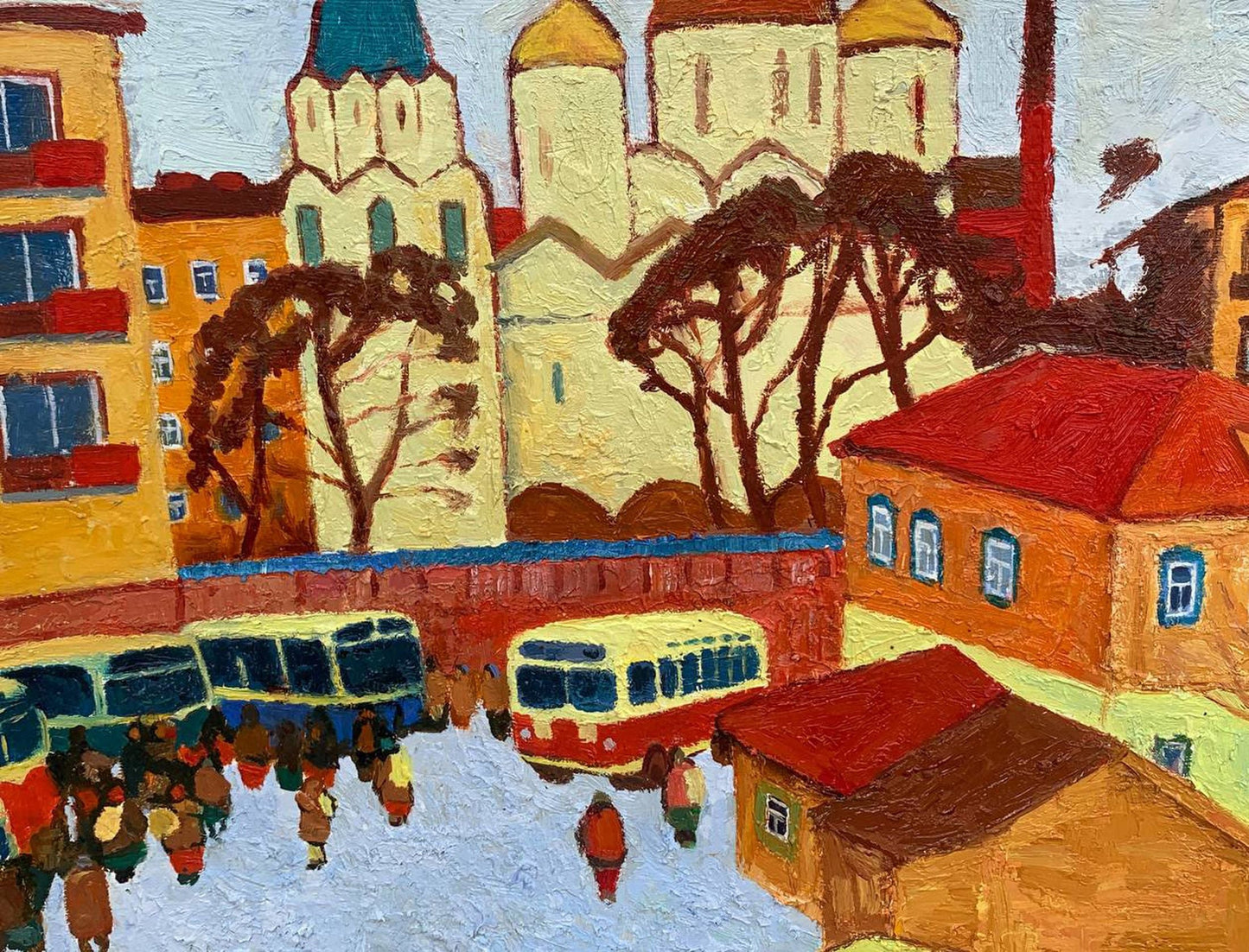 Abstract oil painting Stop Victor Kokurin