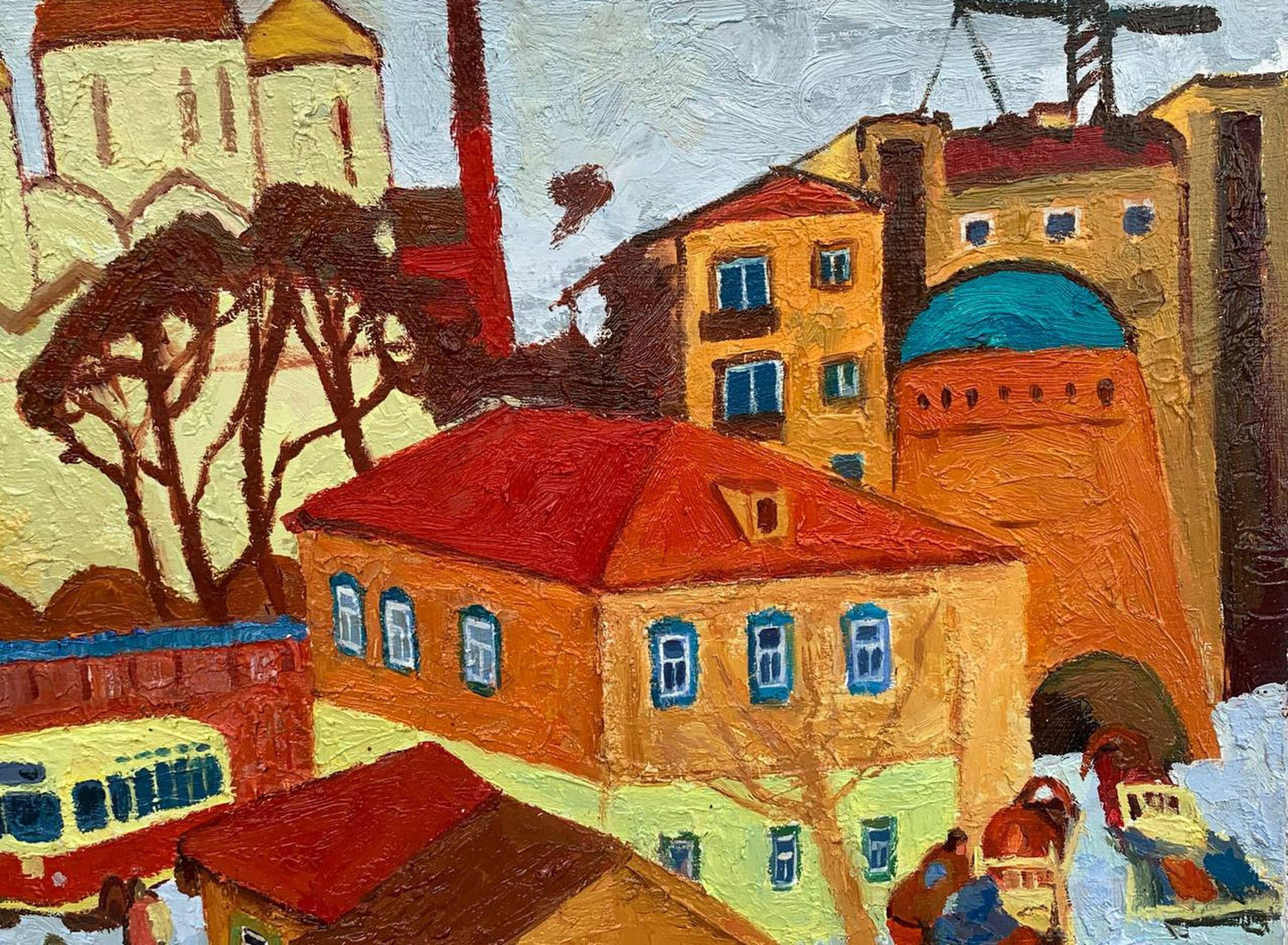 Abstract oil painting Stop Victor Kokurin