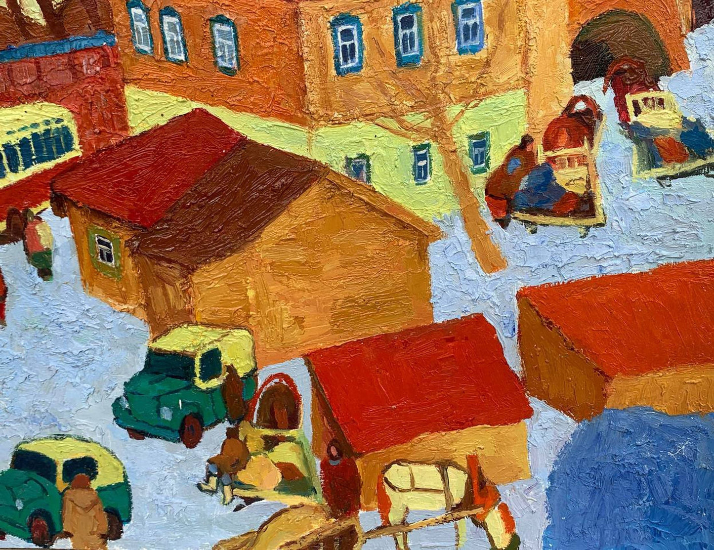 Abstract oil painting Stop Victor Kokurin