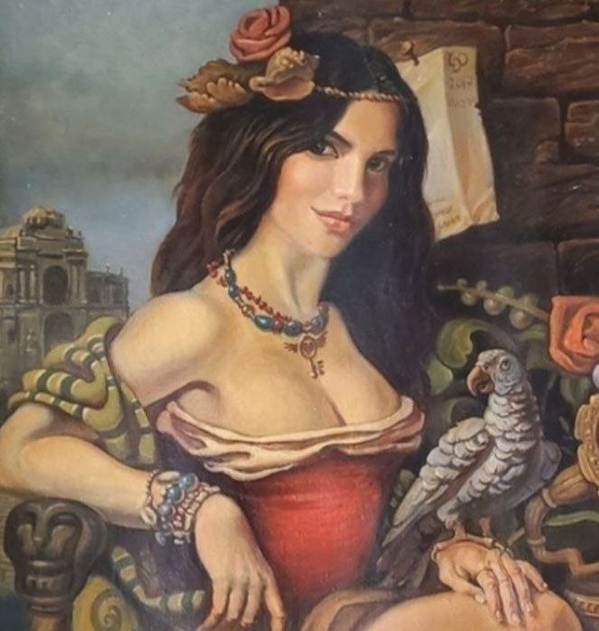 Oil painting Portrait of an Odessa woman Litvinov Daniil Olegovich