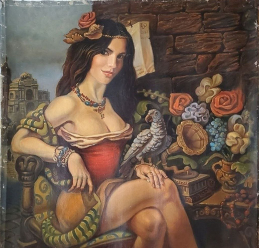 Oil painting Portrait of an Odessa woman Litvinov Daniil Olegovich