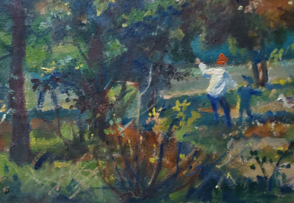 Oil painting Autumn in the park Litvinov Daniil Olegovich