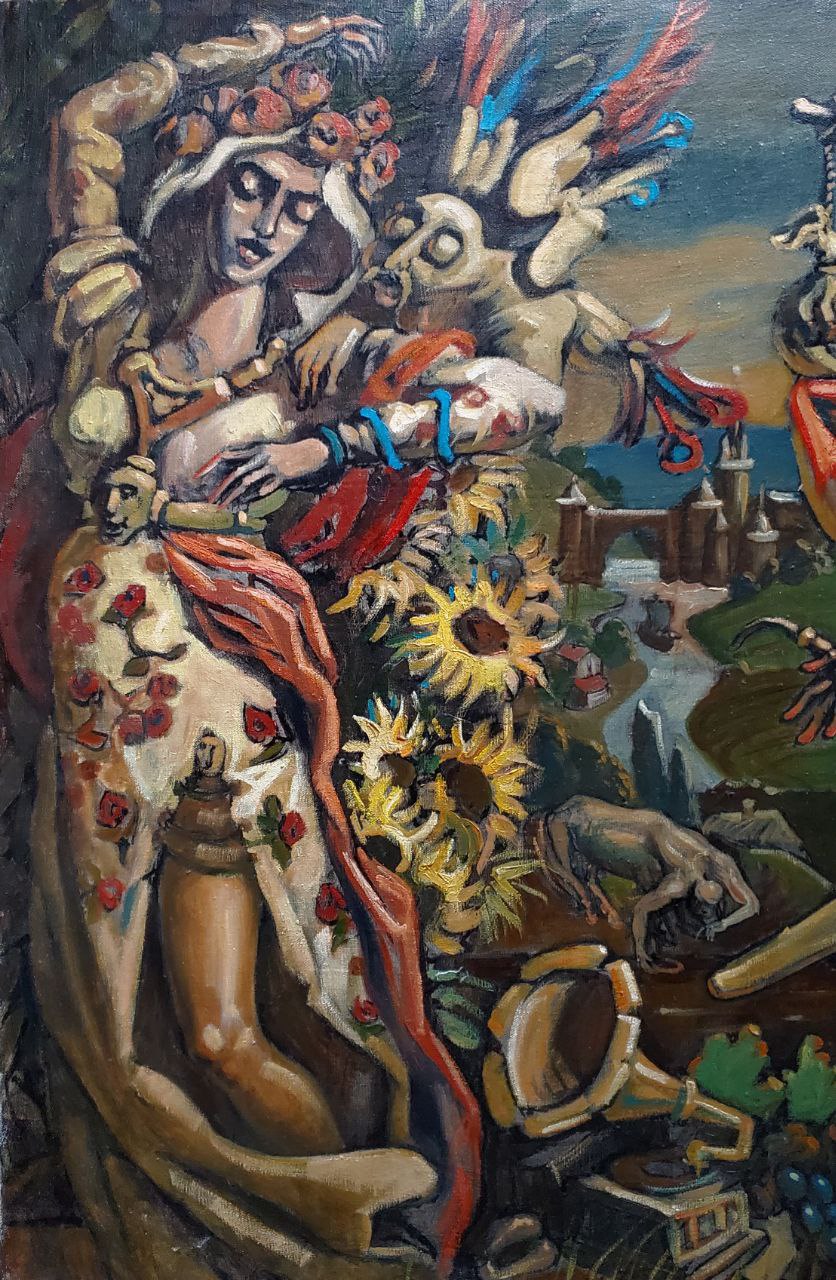 Oil painting Cossack's dream Litvinov Daniil Olegovich