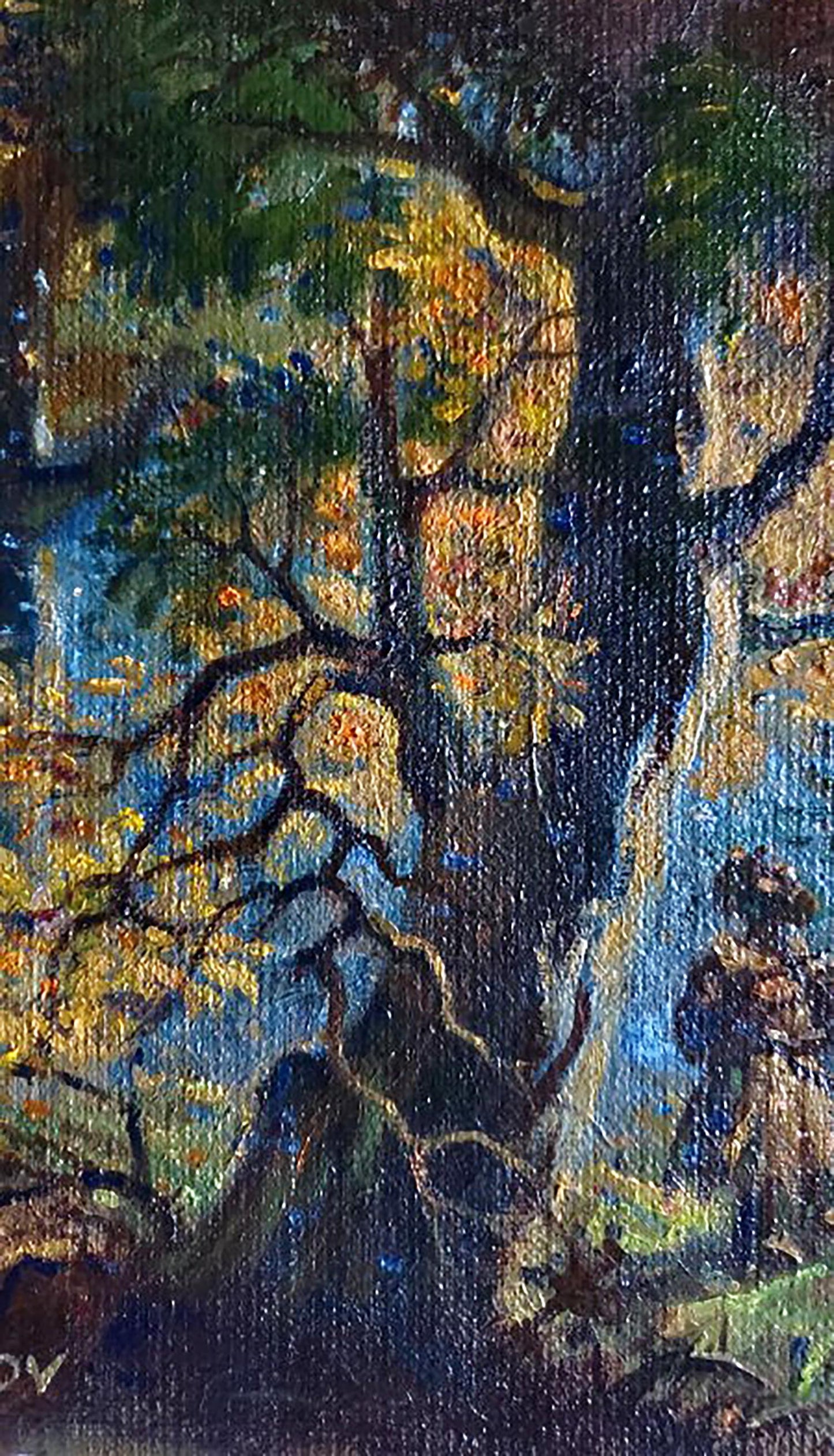 Oil painting Autumn hunting Litvinov Daniil Olegovich