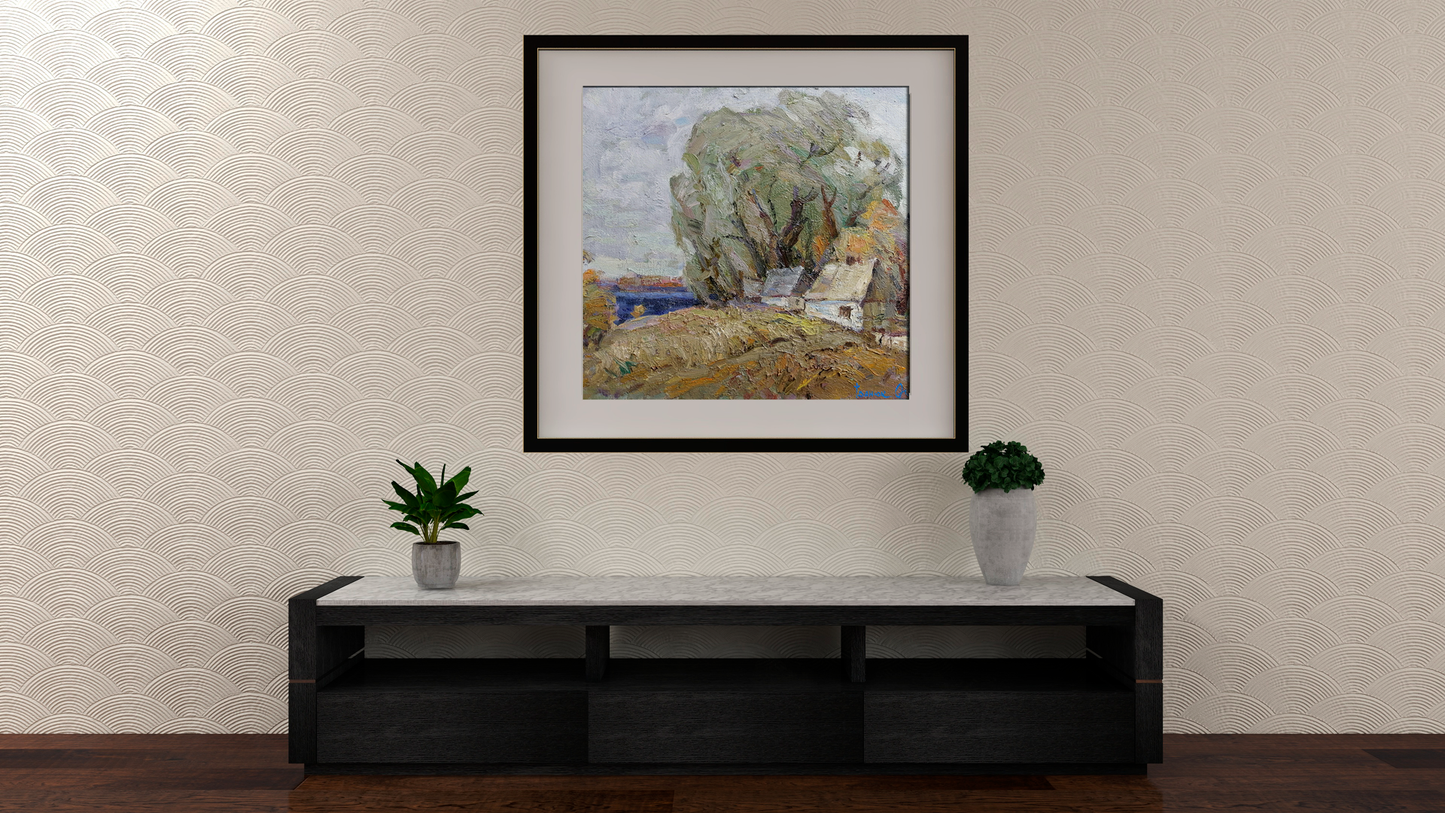 Oil Painting NatureVillage landscape Art