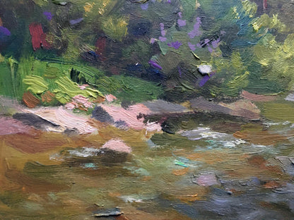 Oil painting Opir River Batrakov Vladimir Grigorievich