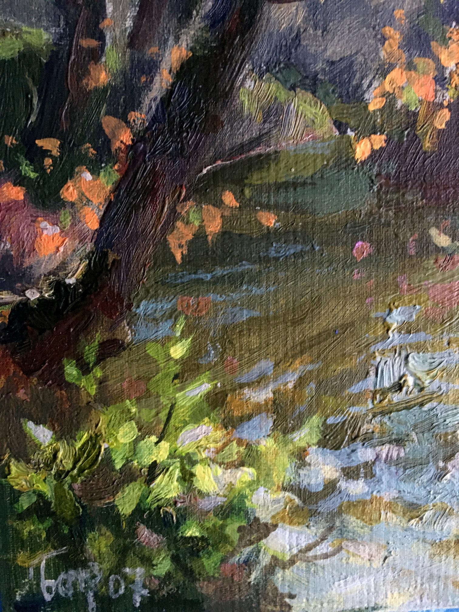 Oil Artwork: Autumnal Waters in the Forest by Vladimir Batrakov